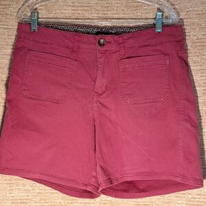 One 5 One Dark Rose Pink Jean Shorts Mid-Thigh Length Size 12